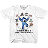 Mega Man 8 Master Robots White Youth T-Shirt