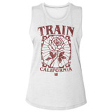 Train California Rose White Women's Muscle Tank Top T-Shirt