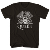 Queen Classic White Logo On Black T-Shirt
