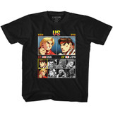 Street Fighter Ken vs Ryu Black Youth T-Shirt