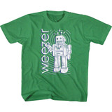 Weezer Robot Vintage Green Toddler T-Shirt