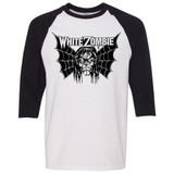 White Zombie Bat Face Raglan Classic Adult T-Shirt