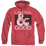 Dungeons and Dragons Lawful Good Adult Heather T-Shirt Hoodie Sweatshirt Red