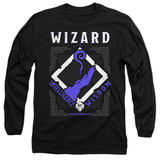 Dungeons and Dragons Wizard Long Sleeve Adult 18/1 T-Shirt Black