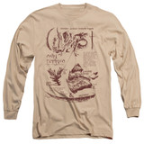 Dungeons and Dragons Rush Monster Anatomy Chart Long Sleeve Adult 18/1 T-Shirt Sand