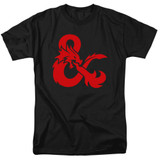 Dungeons and Dragons Ampersand Logo Adult 18/1 T-Shirt Black
