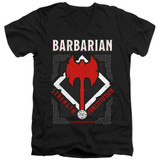 Dungeons and Dragons Barbarian Adult V-Neck 30/1 T-Shirt Black