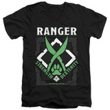 Dungeons and Dragons Ranger Adult V-Neck 30/1 T-Shirt Black