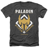 Dungeons and Dragons Paladin Adult Heather T-Shirt Black