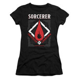 Dungeons and Dragons Sorcerer Junior Women's Sheer T-Shirt Black