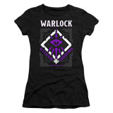 Dungeons and Dragons Warlock Junior Women's Sheer T-Shirt Black