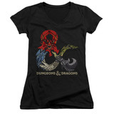 Dungeons and Dragons Dragons In Dragons Junior Women's V-Neck T-Shirt Black