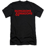 Dungeons and Dragons Type Logo Adult Premium 30/1 T-Shirt Black