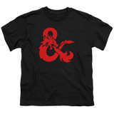 Dungeons and Dragons Ampersand Logo Youth 18/1 T-Shirt Black