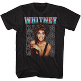 Whitney Houston Whitney Every Woman Stacked Black Adult T-Shirt