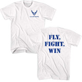 U.S. Air Force Fly Fight Win White Adult T-Shirt