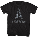 U.S. Air Force U.S. Space Force Black Adult T-Shirt