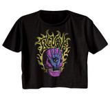 Incubus Skull Hand Black Women's Festival Cali Crop T-Shirt