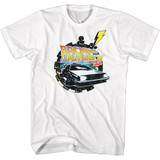 Back to the Future Stopwatch White Adult T-Shirt