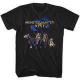 Monster Hunter The Whole Crew Black Adult T-Shirt