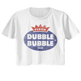 Dubble Bubble Gum White Women's Festival Cali Crop T-Shirt