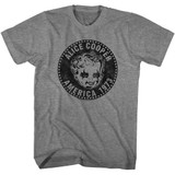 Alice Cooper America 1973 Graphite Heather Adult T-Shirt