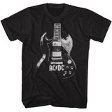 AC/DC Angus Guitar Black Adult T-Shirt
