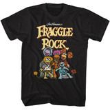 Fraggle Rock Fraggle Group Black Adult T-Shirt