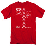 Atari Savage 72 Adult 18/1 T-Shirt Red