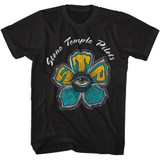 Stone Temple Pilots STP Eye Flower Black Adult T-Shirt