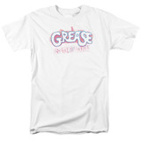 Grease Grease Is The Word Adult 18/1 T-Shirt White