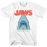 Jaws Minimal Smile S.O.B. White Adult T-Shirt