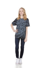 Cyclone Black Short Sleeve Youth Tie-Dye T-Shirt