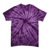 Cyclone Purple Short Sleeve Youth Tie-Dye T-Shirt