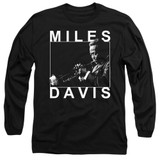 Miles Davis Monochrome Long Sleeve T-Shirt Black