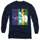 Miles Davis Miles Davis Lines Long Sleeve T-Shirt Navy