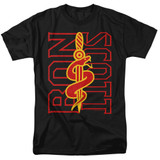 Bon Scott AC/DC Dagger and Serpent Adult 18/1 T-Shirt Black