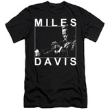 Miles Davis Monochrome Premium Slim 30/1 T-Shirt Black