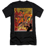 Miles Davis Music Is An Addiction Slim Fit 30/1 T-Shirt Black