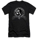 Bon Scott AC/DC Seal Slim Fit 30/1 T-Shirt Black