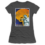 Miles Davis Knowledge and Ignorance Junior Women's Sheer T-Shirt Charcoal