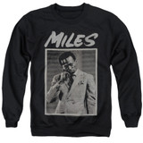 Miles Davis Miles Photo 1 Adult Crewneck Sweatshirt Black