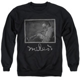 Miles Davis Miles Photo 4 Adult Crewneck Sweatshirt Black