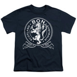 Bon Scott AC/DC Bon Crest 1946 Youth T-Shirt Navy