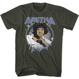 Aretha Franklin Respect Circle Smoke Adult T-Shirt