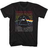 Pink Floyd Wavy Prism Black Adult T-Shirt 2Xl