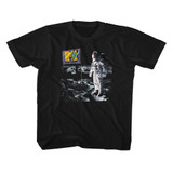 MTV Flag On The Moon Black Youth T-Shirt