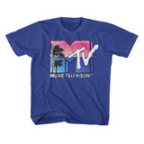 MTV Beach Logo Royal Youth T-Shirt