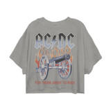 AC/DC Salute You Tour 1982 Oversize Women's Crop T-Shirt
