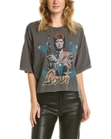 David Bowie Pink Suit Oversize Women's Crop T-Shirt